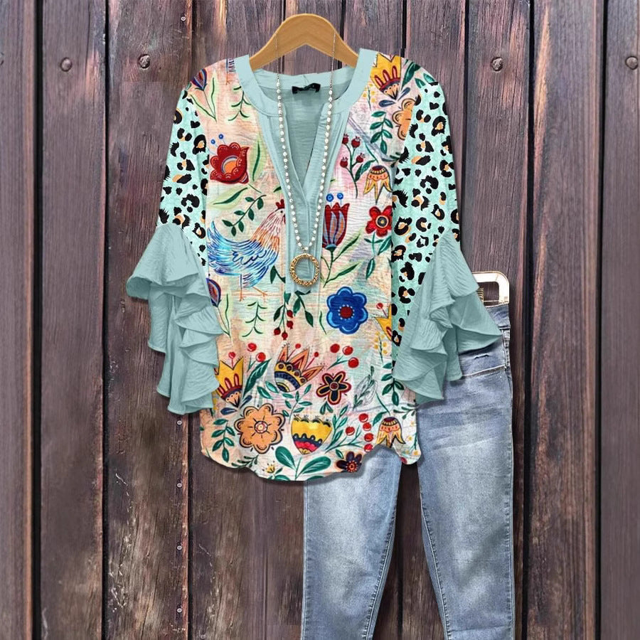 Lotus Edge V-Neck Top