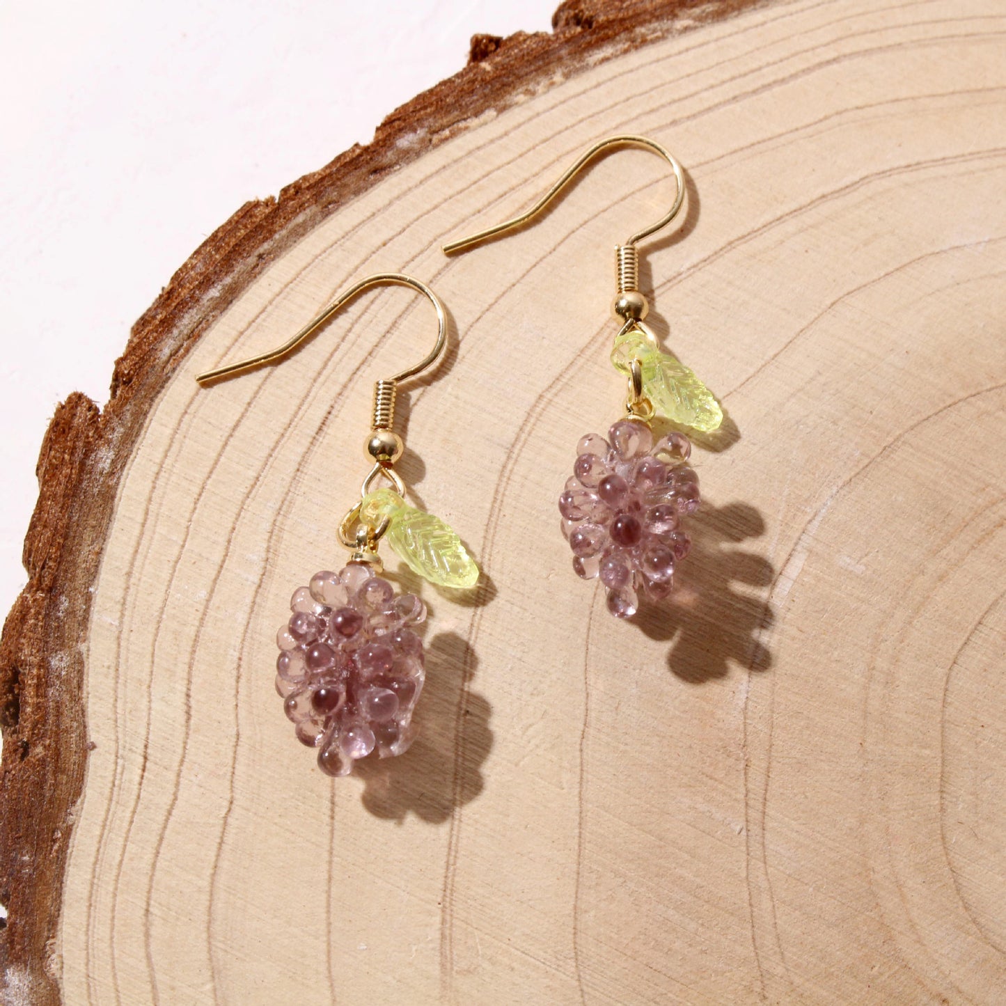 Resin Grape Cluster Earrings