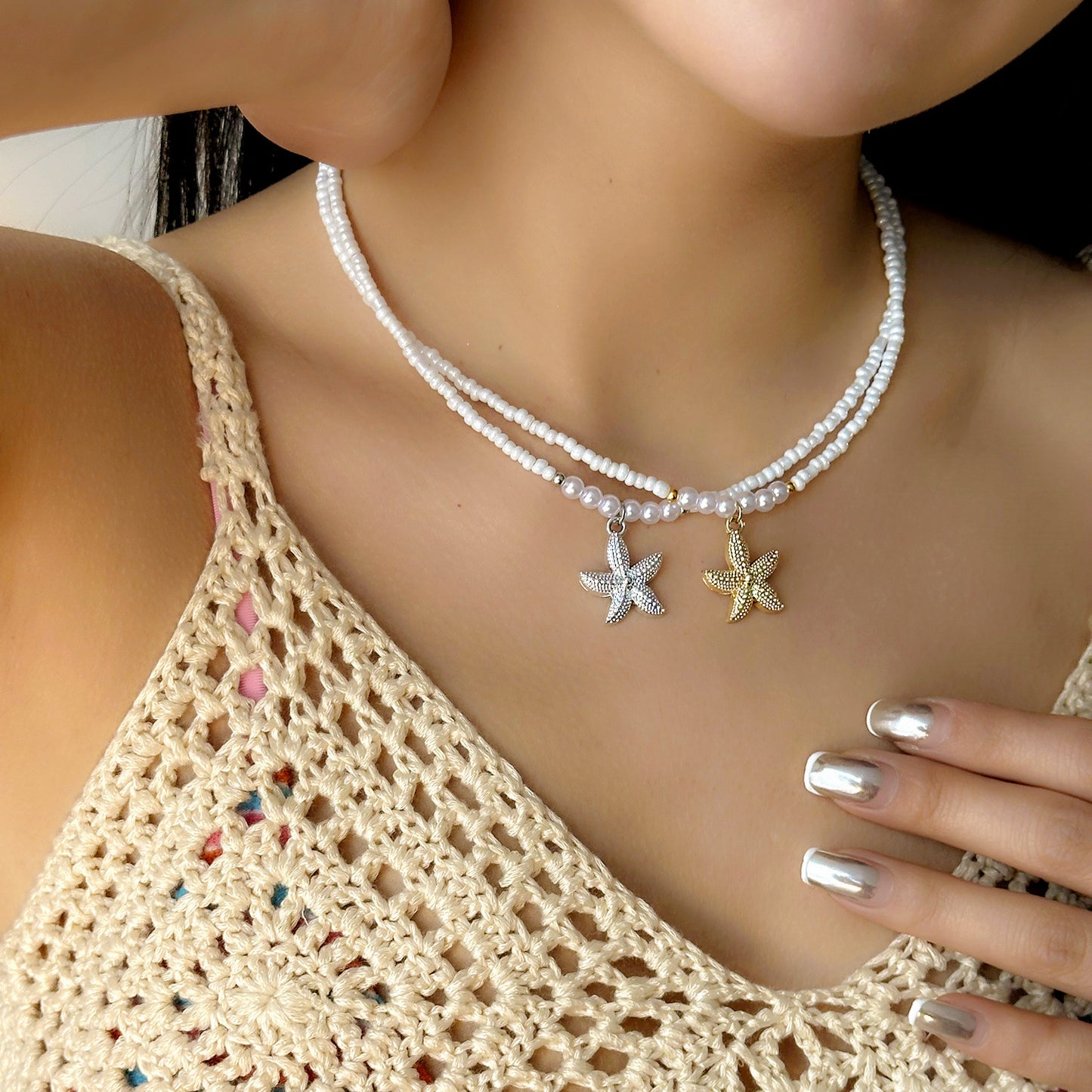 Handmade Shell & Chain Necklaces