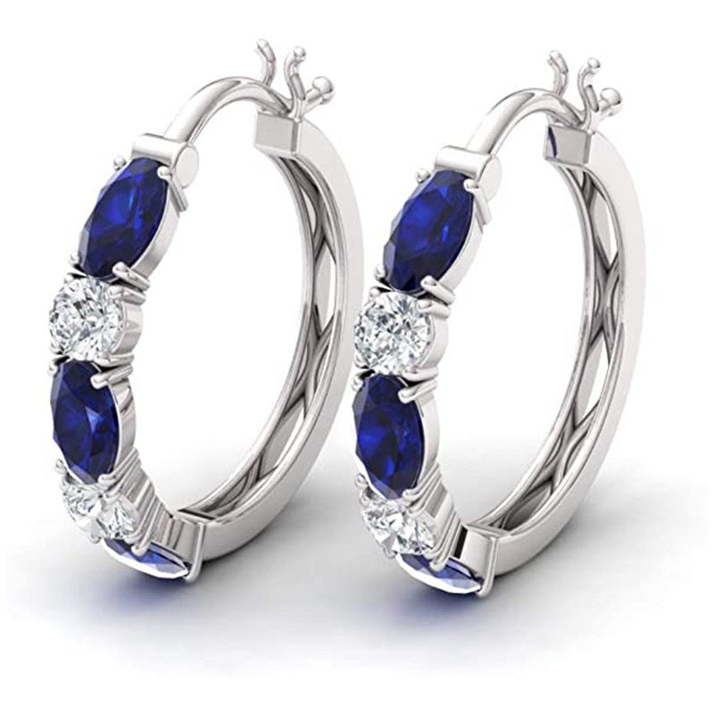 Sapphire Blue Copper Drop Earrings