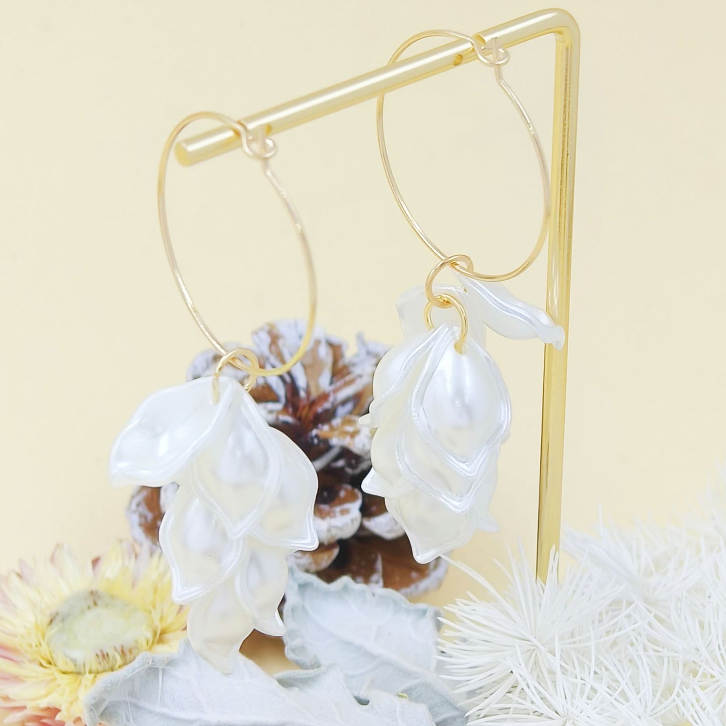 Ethereal Petal Drop Earrings