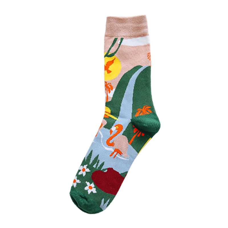 Colorful Print Fashion Socks