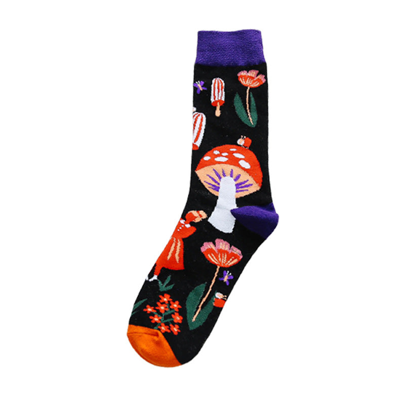 Colorful Print Fashion Socks