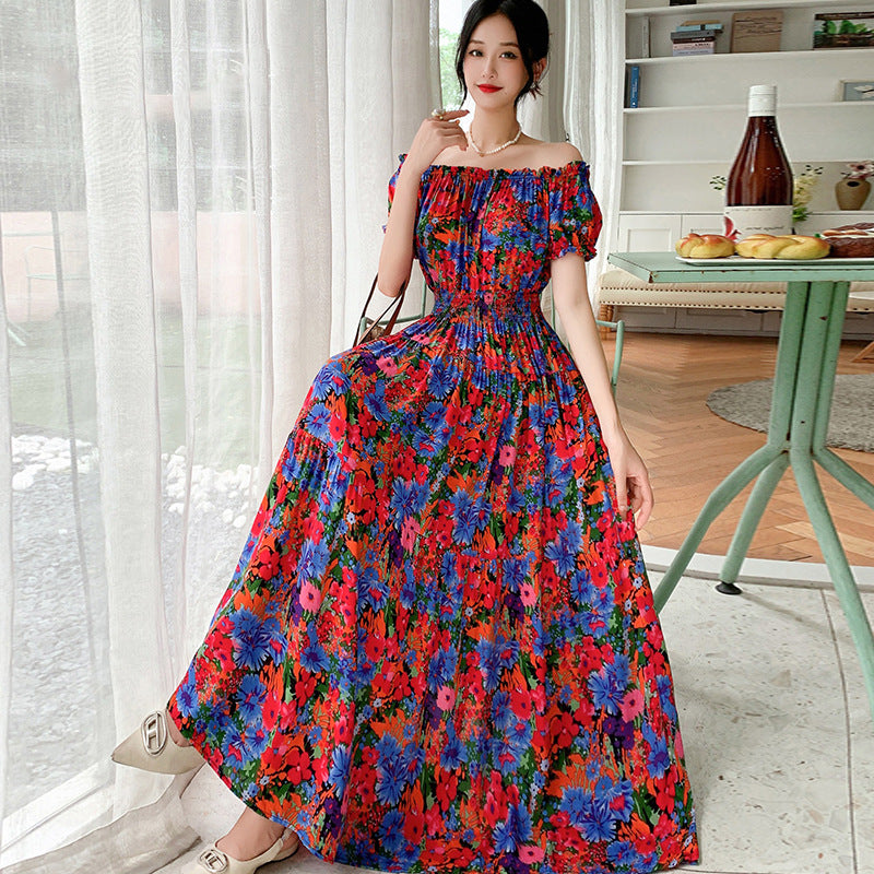 Bohemian Off-Shoulder Beach Dress
