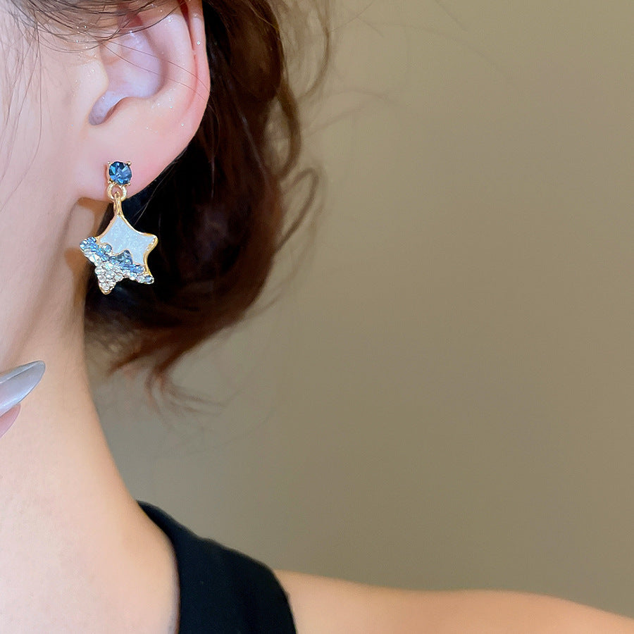 Sparkle Star Drop Earrings