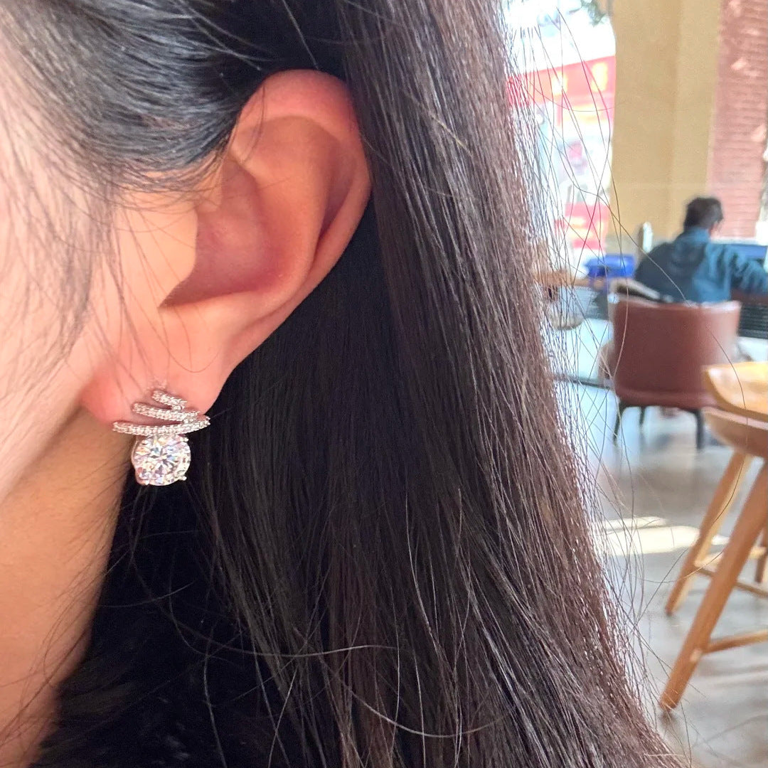 2-Carat Zirconia Stud Earrings