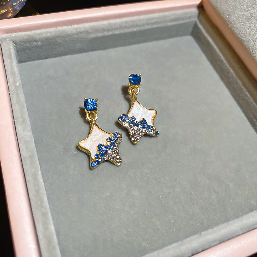 Sparkle Star Drop Earrings