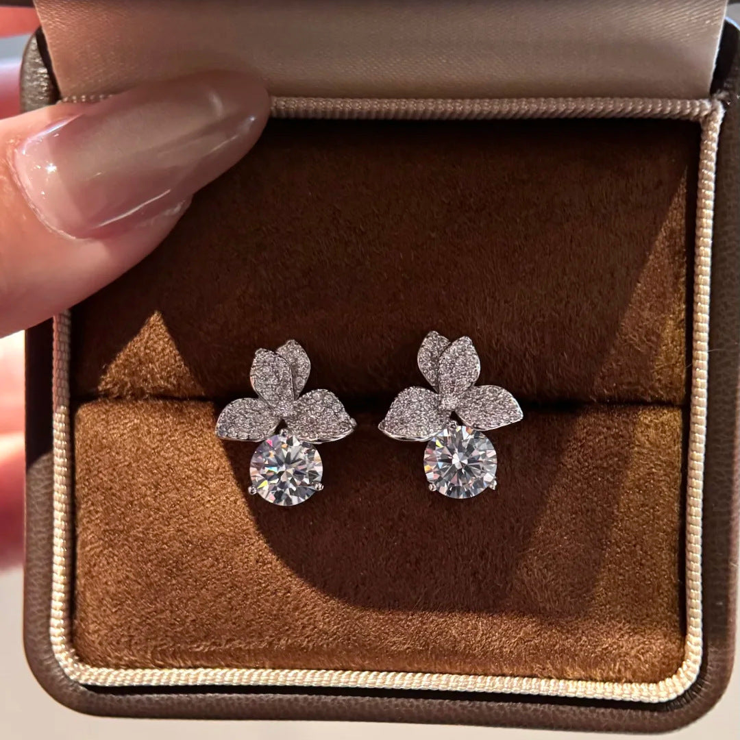 2-Carat Zirconia Stud Earrings