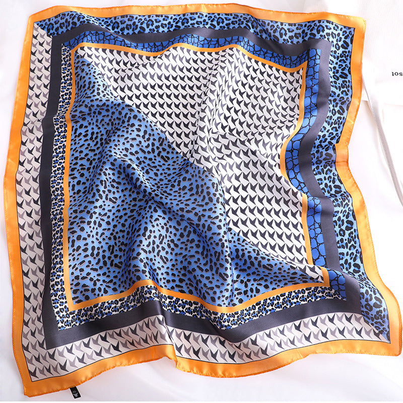 Leopard Print Silk Sunscreen Scarf