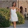 Sequin Feather Mini Dress