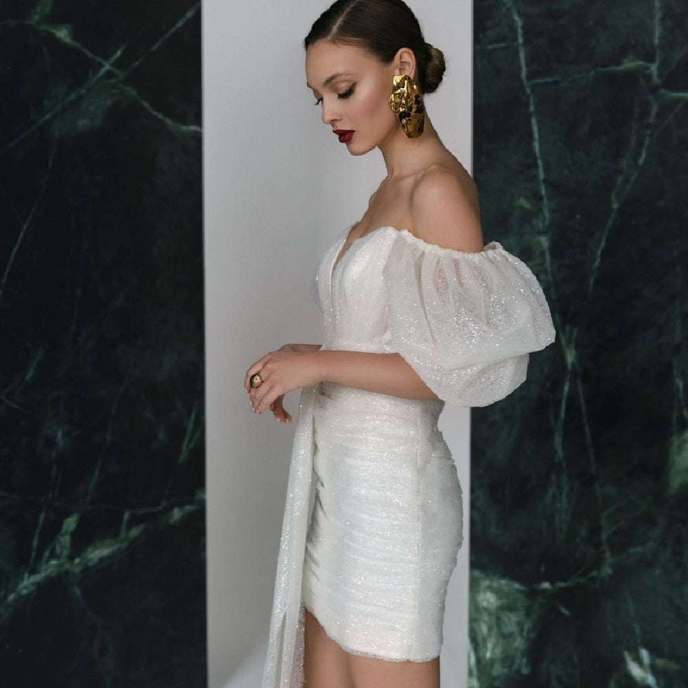 Bubble Sleeve Cocktail Dress