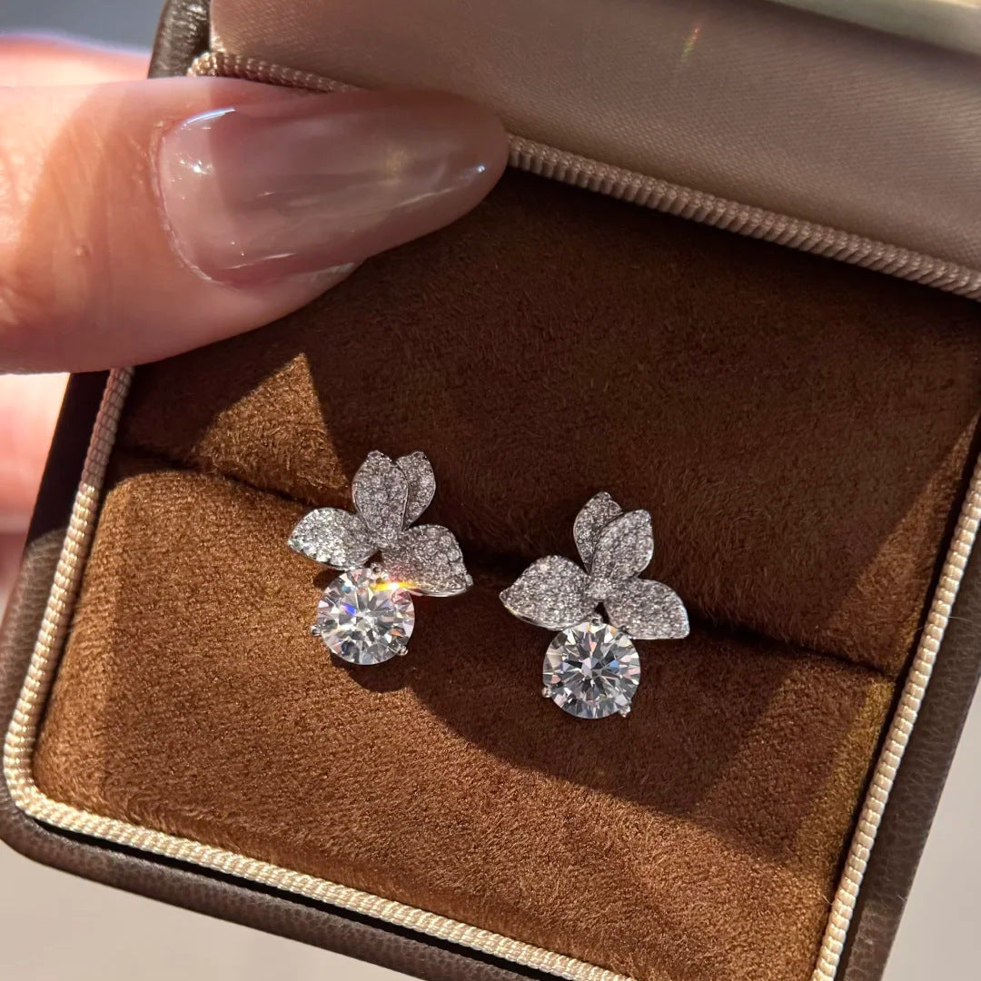 2-Carat Zirconia Stud Earrings
