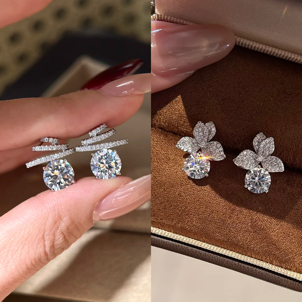 2-Carat Zirconia Stud Earrings