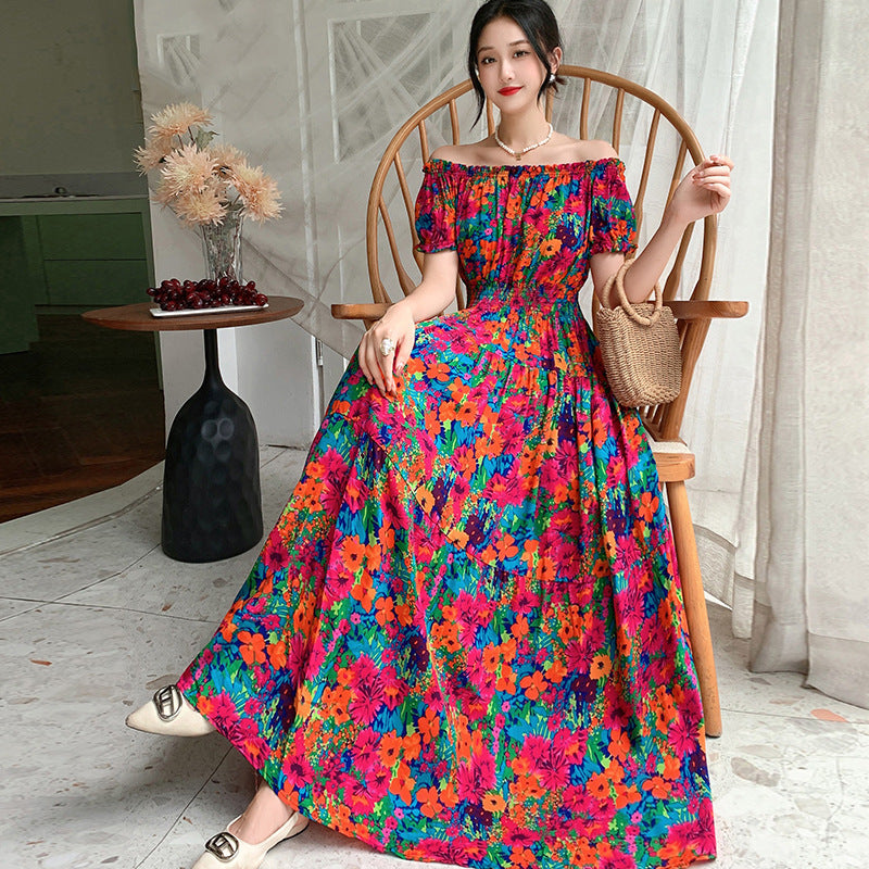 Bohemian Off-Shoulder Beach Dress