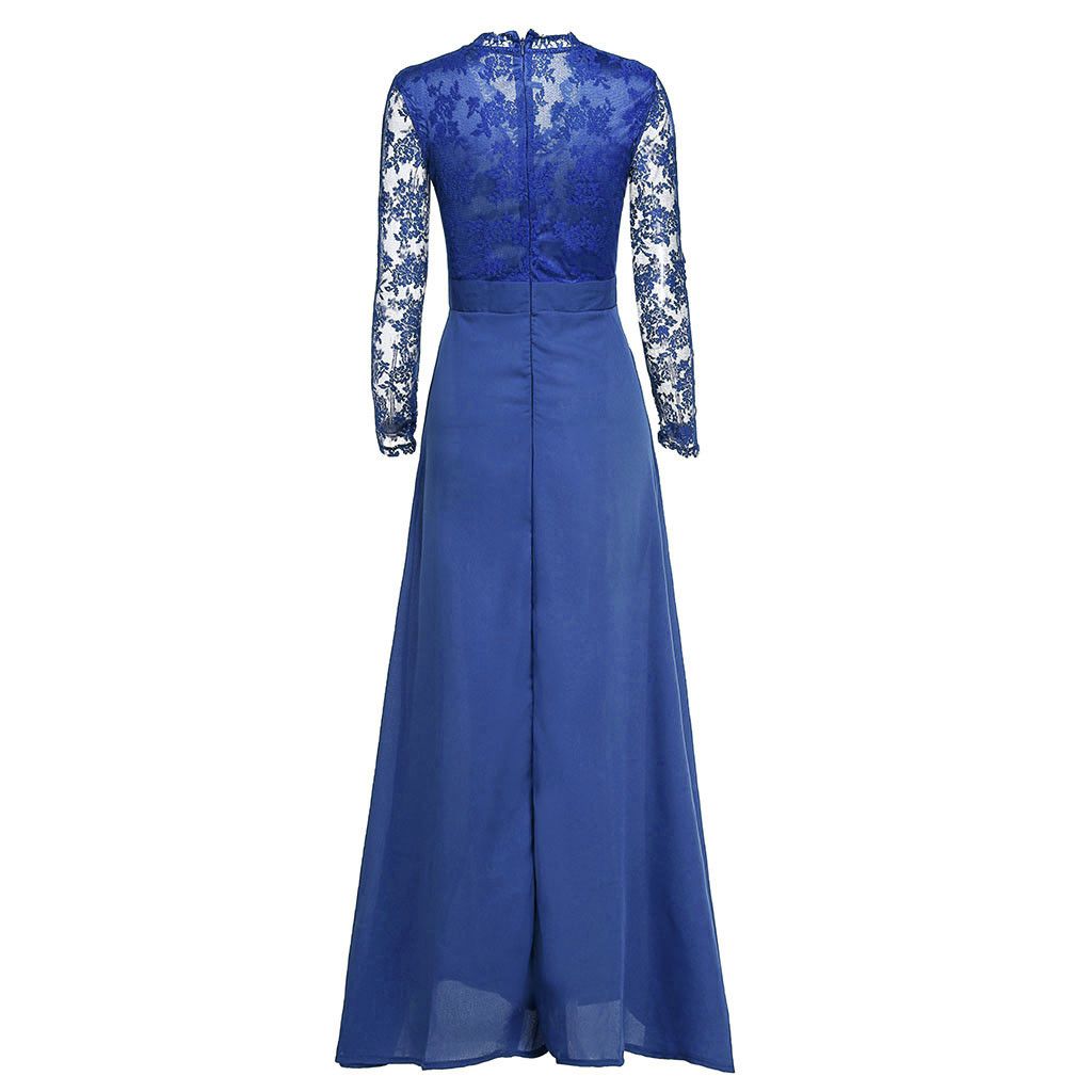 Lace V-Neck Evening Gown