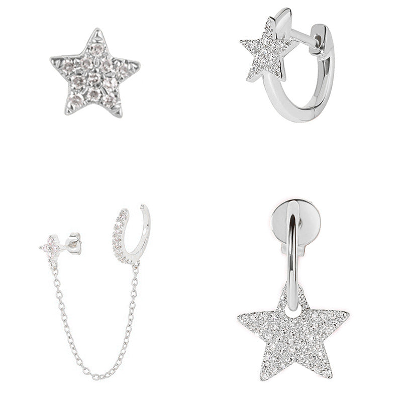 Starry Sky Cloud Light Luxury Earrings High-End