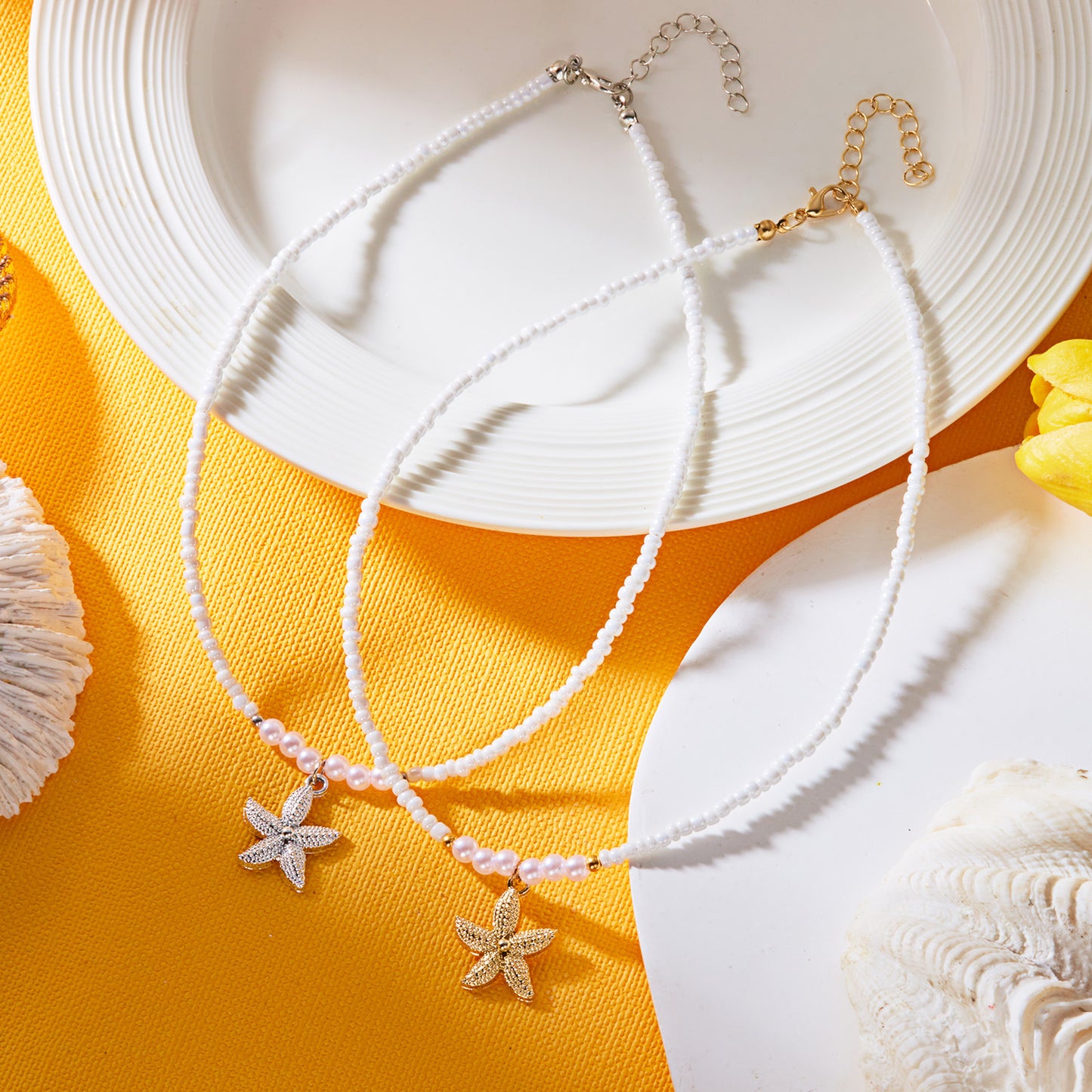 Handmade Shell & Chain Necklaces