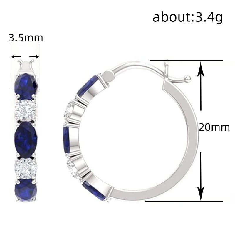 Sapphire Blue Copper Drop Earrings