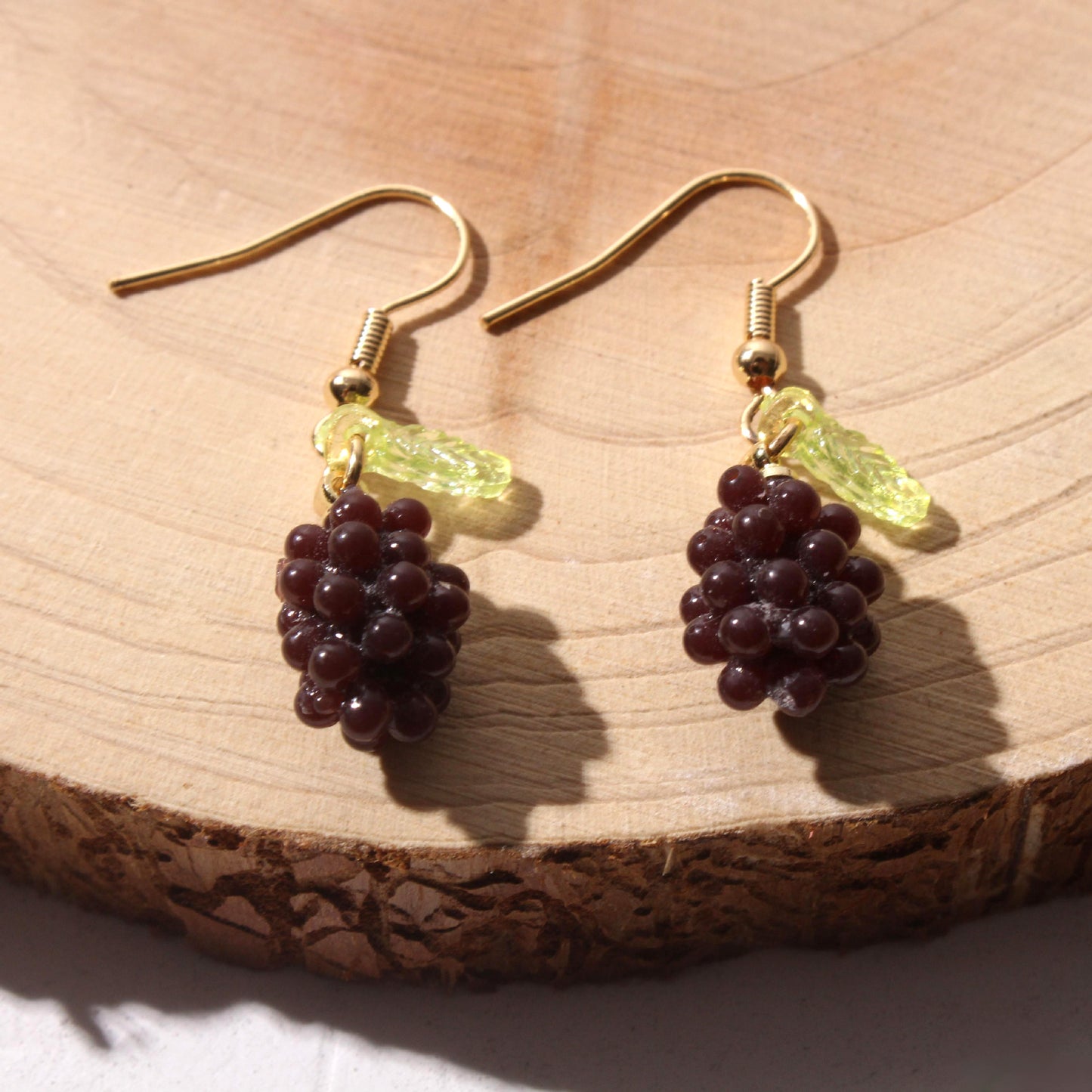 Resin Grape Cluster Earrings