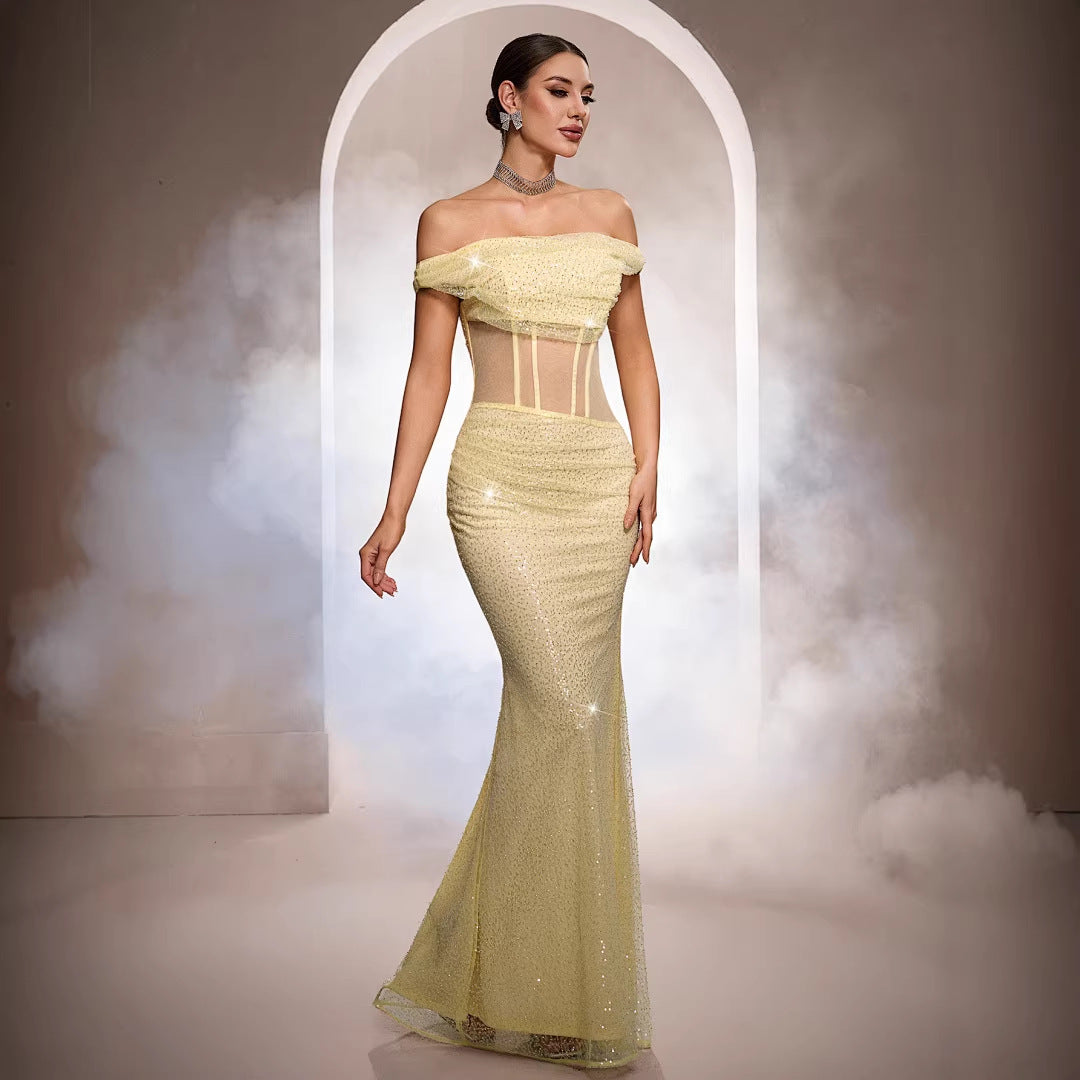 Sequined Mermaid Evening Gown