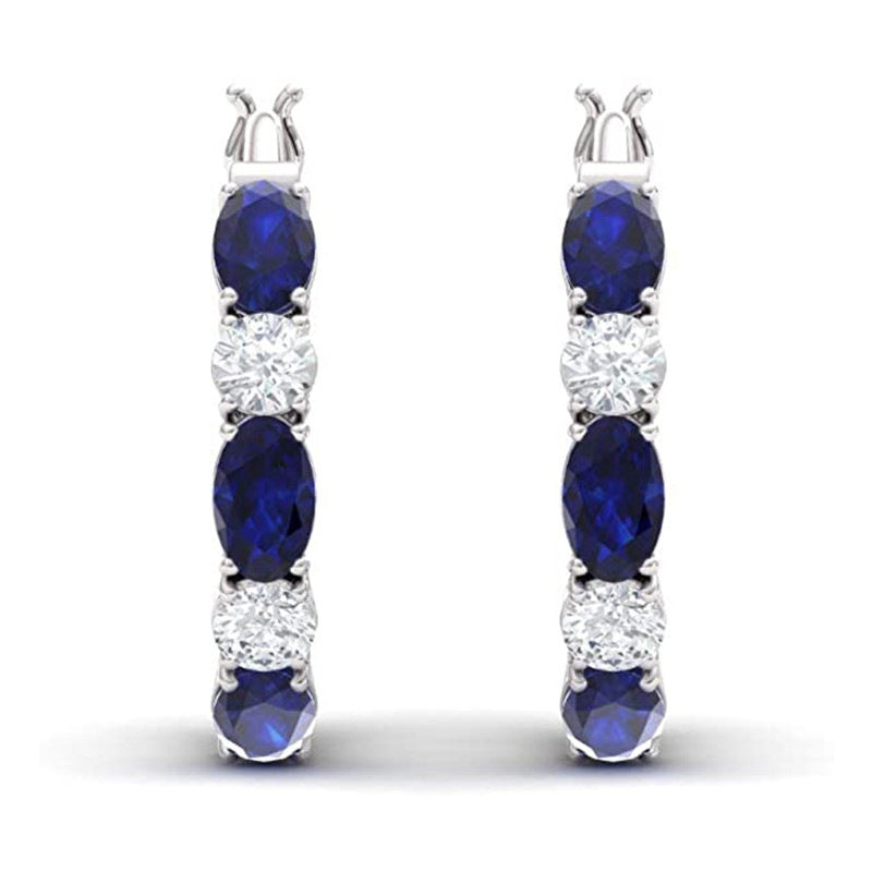 Sapphire Blue Copper Drop Earrings
