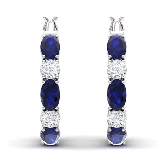 Sapphire Blue Copper Drop Earrings