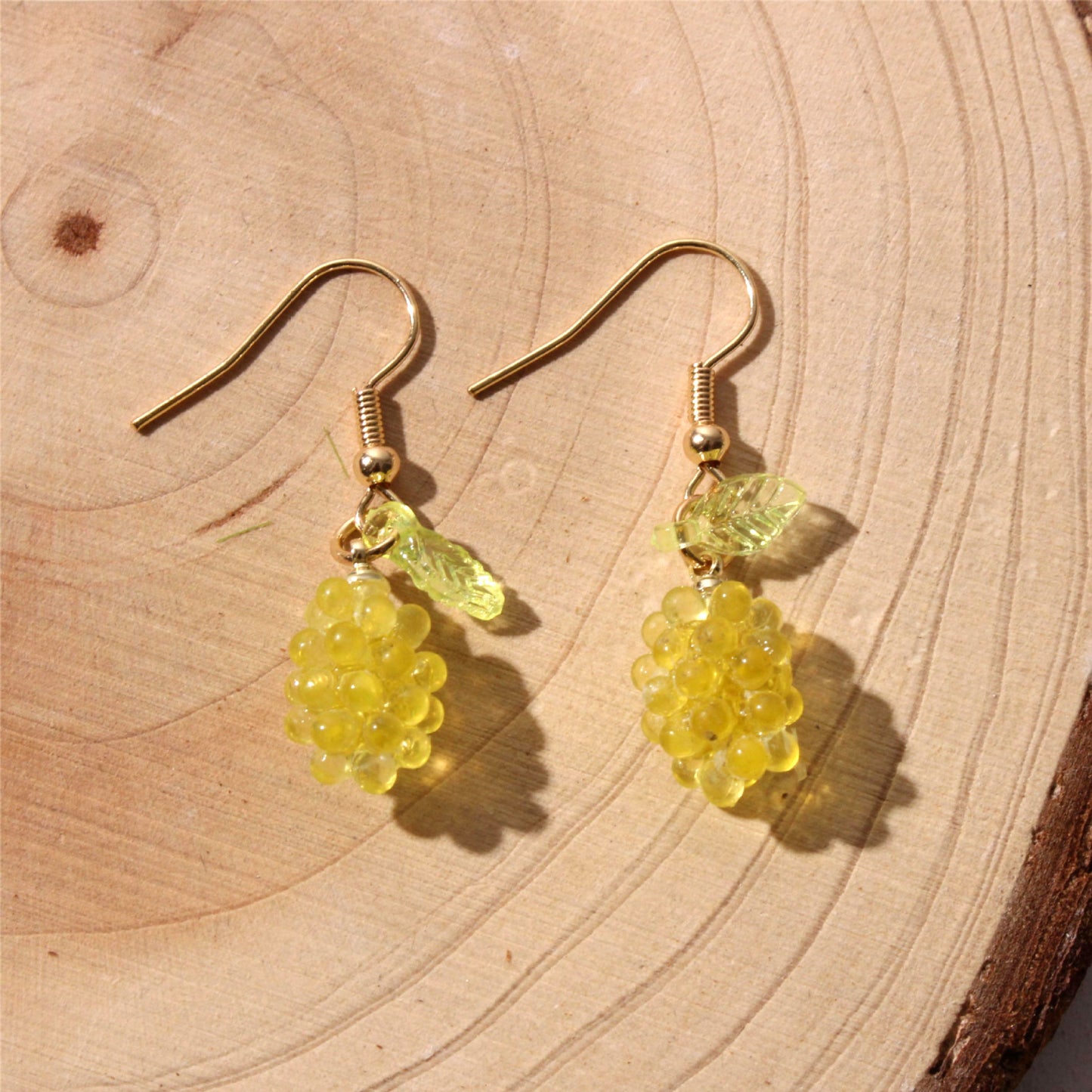 Resin Grape Cluster Earrings
