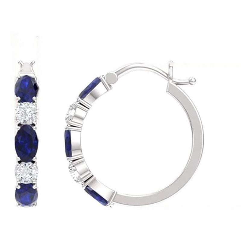 Sapphire Blue Copper Drop Earrings