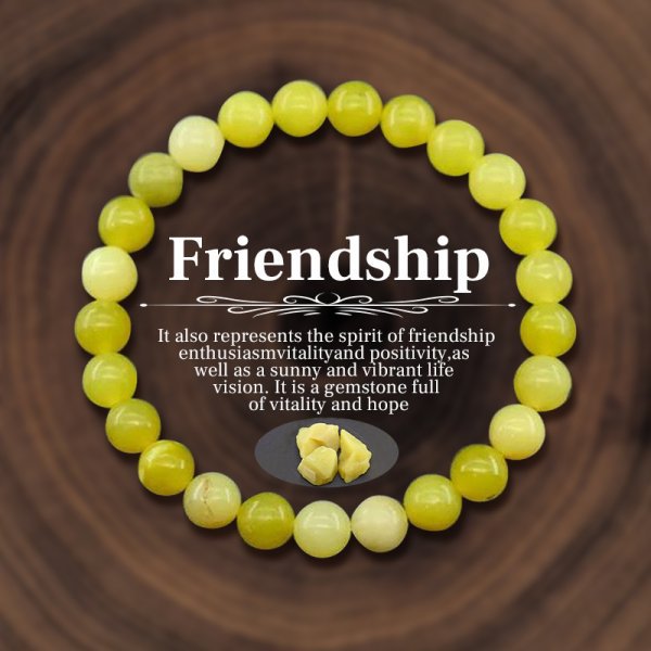 Yellow Tiger Eye Natural Stone Crystal Bead Bracelet