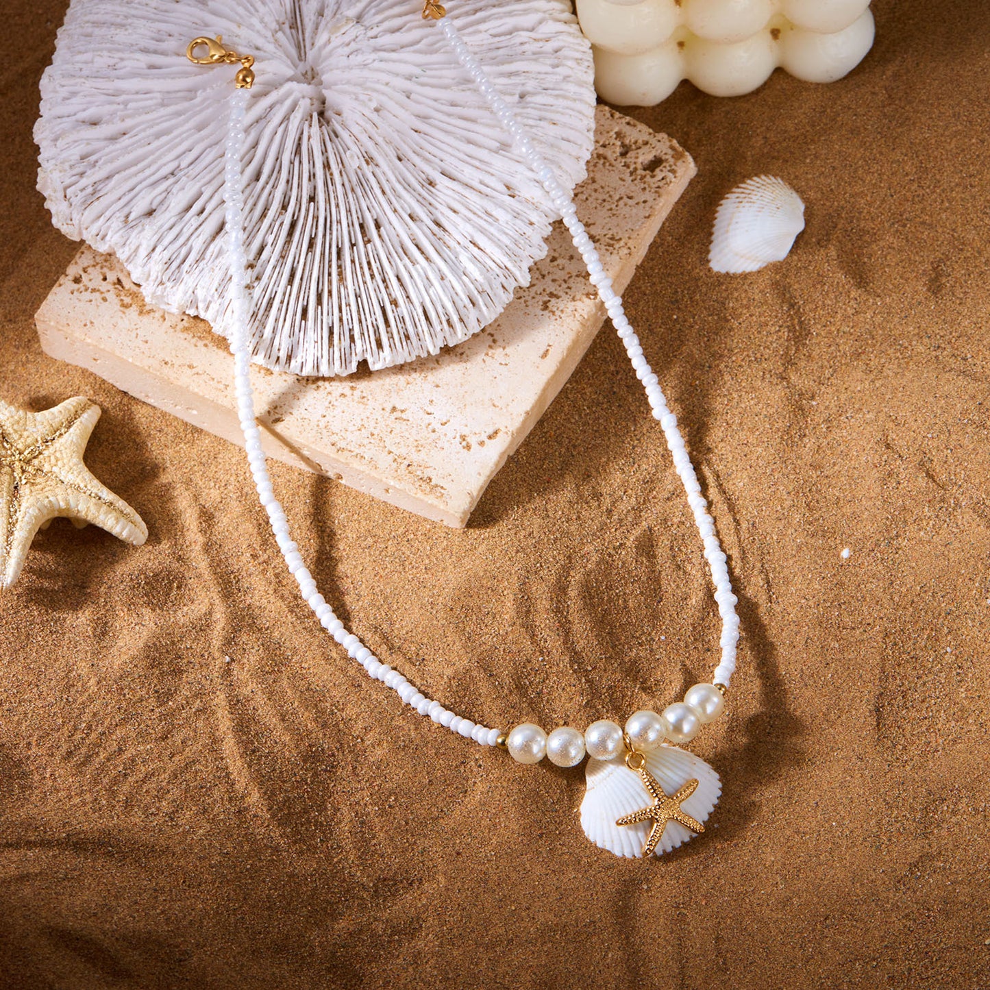 Handmade Shell & Chain Necklaces
