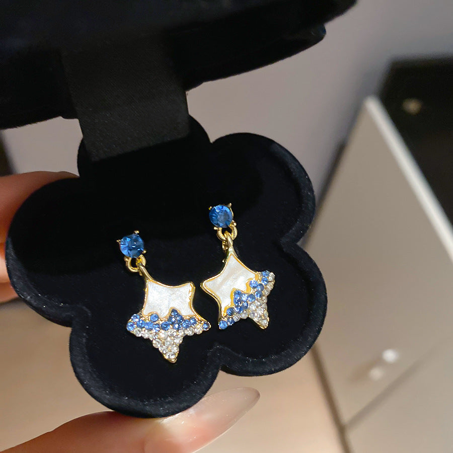Sparkle Star Drop Earrings