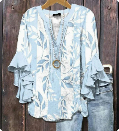 Lotus Edge V-Neck Top