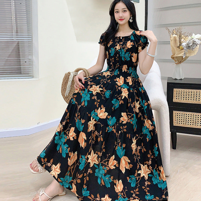Bohemian Off-Shoulder Beach Dress
